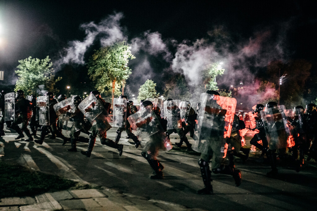 Belgrade anti-lockdown protest